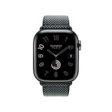 Смарт-часы Apple Watch Hermès Series 9, нержавеющая сталь, GPS + Cellular, 41mm, черный