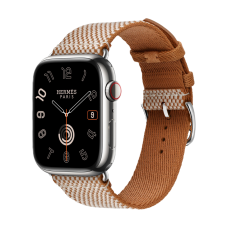 Смарт-часы Apple Watch Hermès Series 9, нержавеющая сталь, GPS + Cellular, 45mm, бежевый