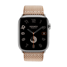 Смарт-часы Apple Watch Hermès Series 9, нержавеющая сталь, GPS + Cellular, 45mm, бежевый