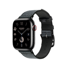 Смарт-часы Apple Watch Hermès Series 9, нержавеющая сталь, GPS + Cellular, 41mm, черный