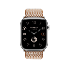 Смарт-часы Apple Watch Hermès Series 9, нержавеющая сталь, GPS + Cellular, 41mm, бежевый