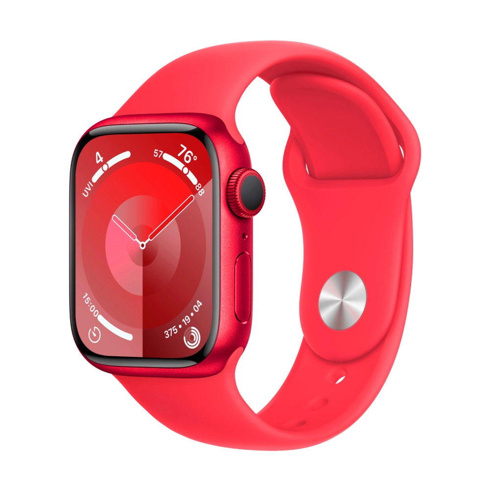 Смарт-часы Apple Watch Series 9, 45 мм, GPS, алюминий, (PRODUCT)RED, спортивный ремешок M/L