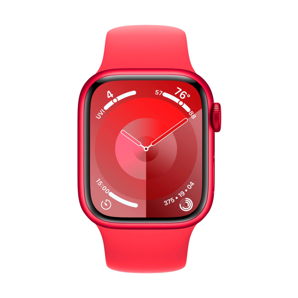 Смарт-часы Apple Watch Series 9, 45 мм, GPS, алюминий, (PRODUCT)RED, спортивный ремешок M/L