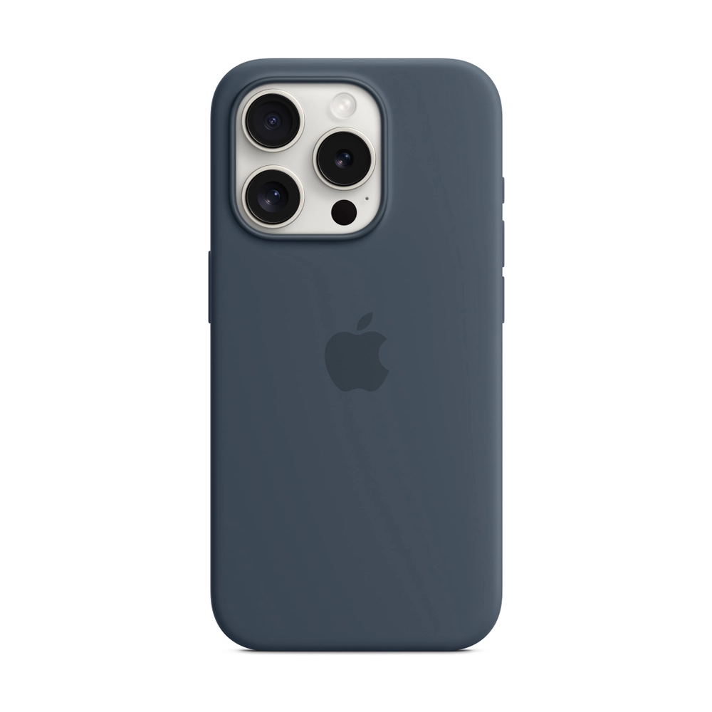 Силиконовый чехол для iPhone 15 Pro с MagSafe, Storm Blue