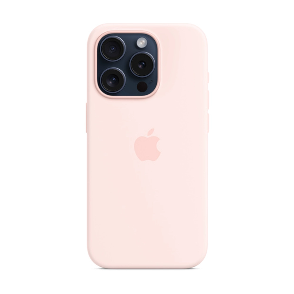 Силиконовый чехол для iPhone 15 Pro с MagSafe, Light Pink