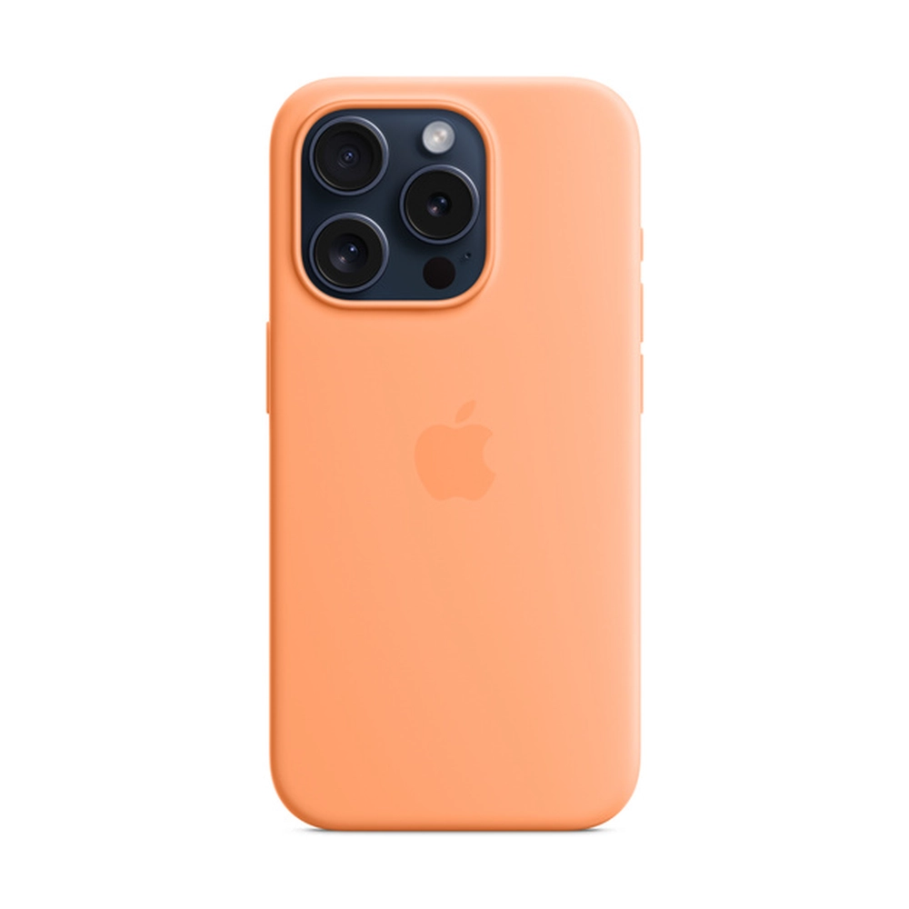 Силиконовый чехол для iPhone 15 Pro с MagSafe, Orange Sorbet