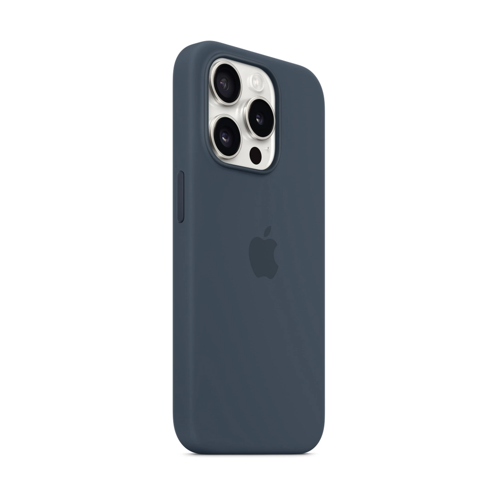 Силиконовый чехол для iPhone 15 Pro с MagSafe, Storm Blue