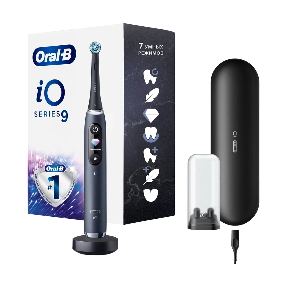 Электрическая зубная щетка Oral-B iO 9, черный