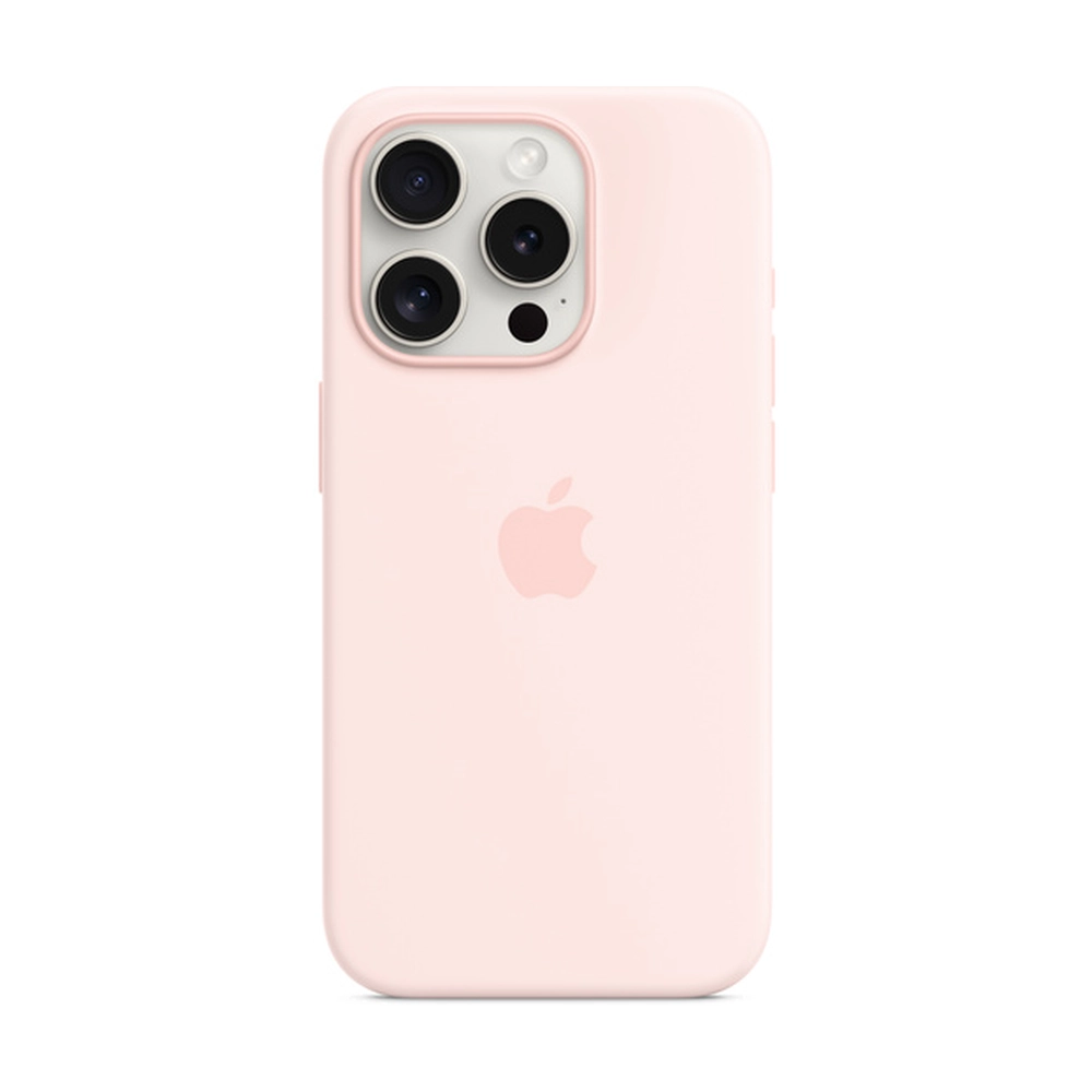 Силиконовый чехол для iPhone 15 Pro с MagSafe, Light Pink