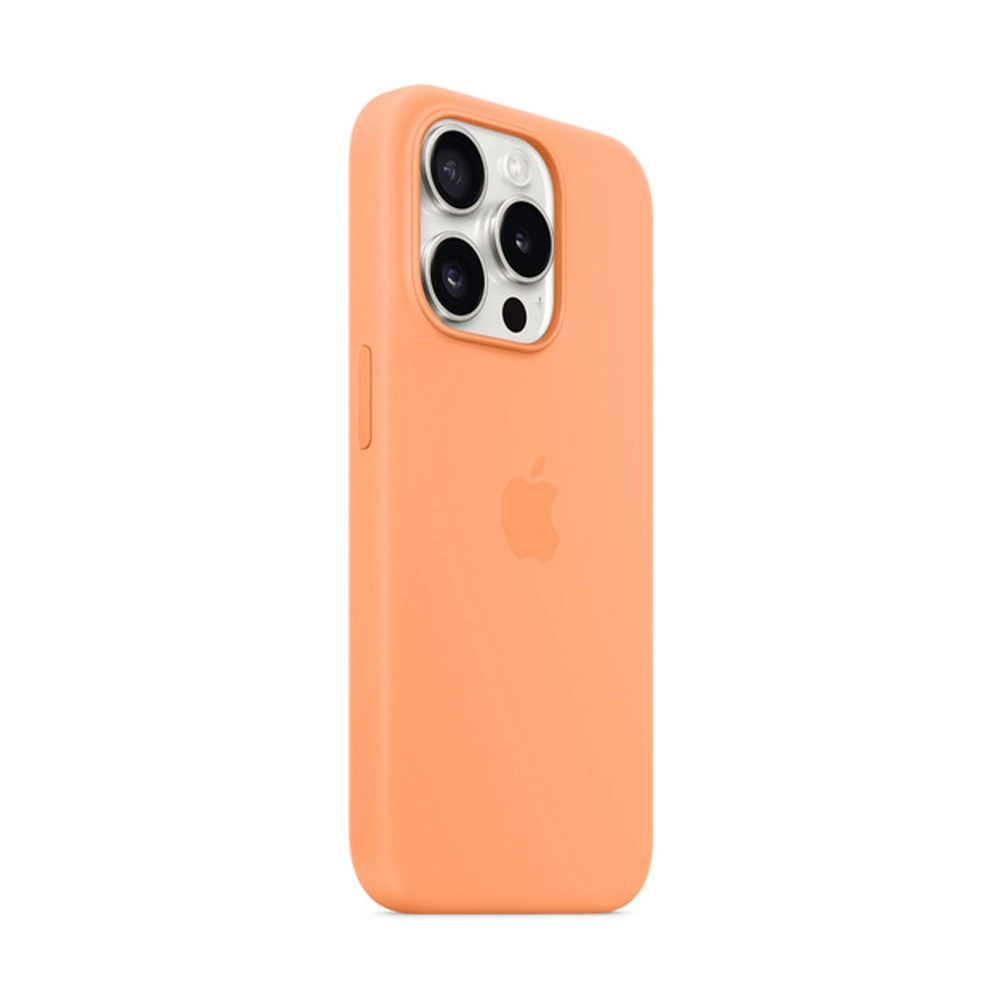 Силиконовый чехол для iPhone 15 Pro с MagSafe, Orange Sorbet