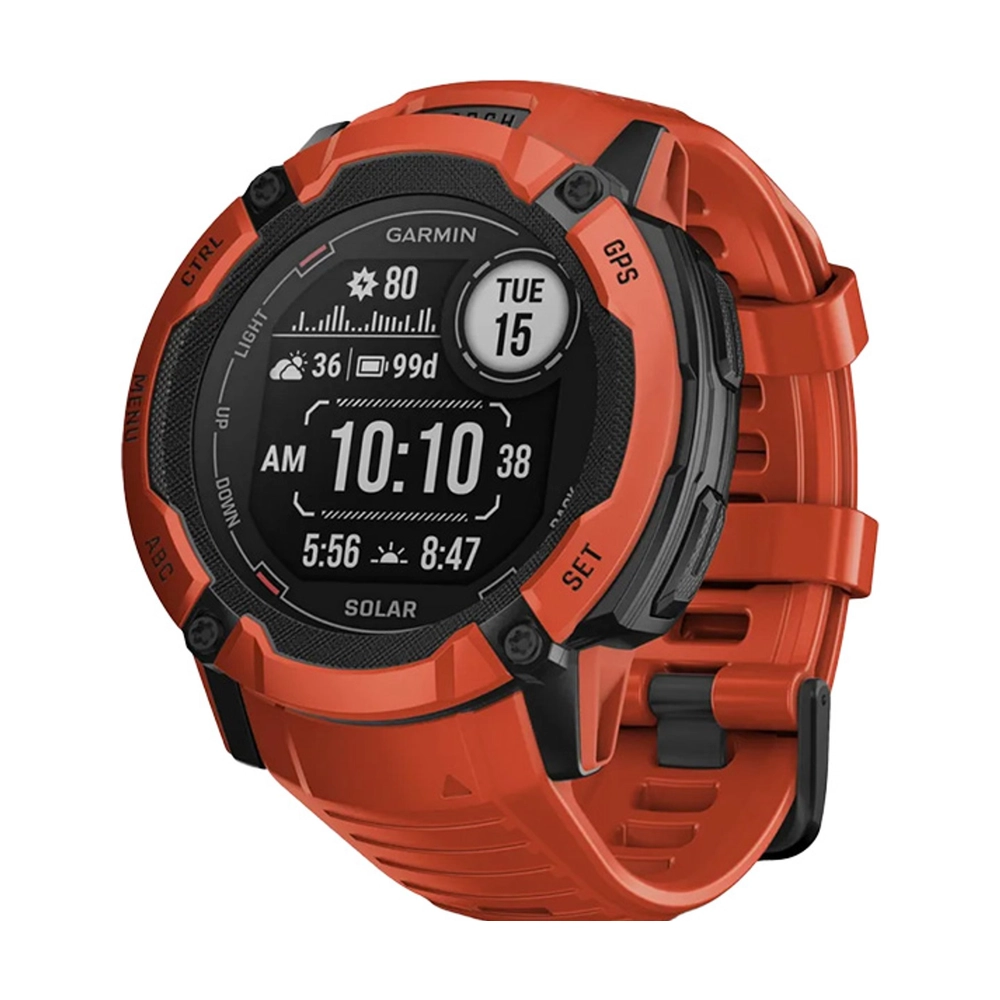 Смарт-часы Garmin Instinct 2X Solar, красный