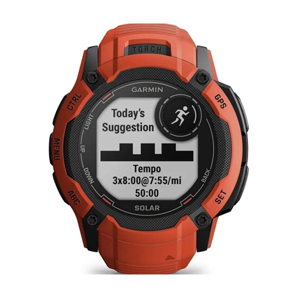 Смарт-часы Garmin Instinct 2X Solar, красный